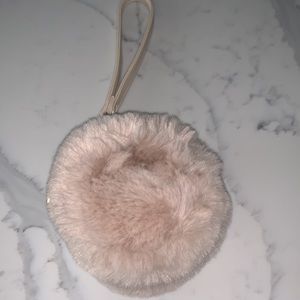Free people Faux fur wristlet